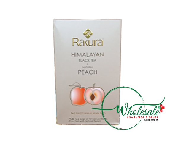 Rakura Peach Black Tea 25 Tea Bags
