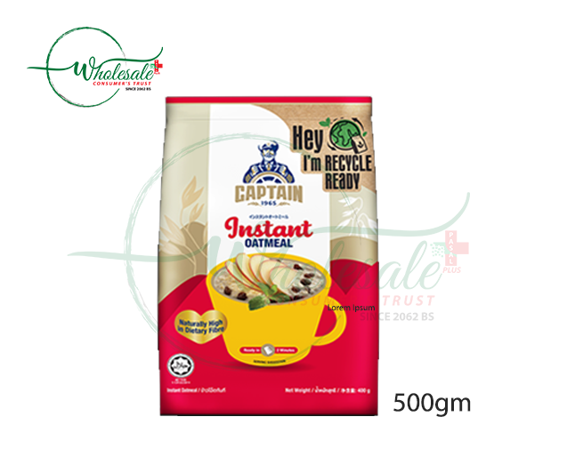 CAPTAIN INSTANT OATMEAL POUCH  500GM