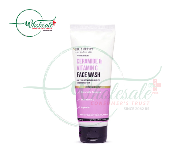 DR.SHETHS CERAMIDE & VITAMIN C FACE WASH 100GM