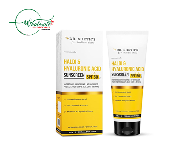 DR.SHETHS HALDI & HYALURONIC ACID SUNSCREEEN SPF50