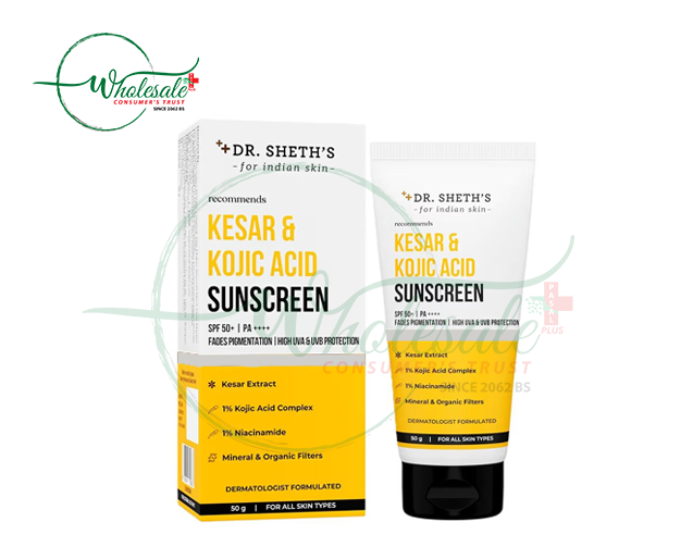 DR.SHETHS KESAR & KOJIC ACID SUNSCREEN SPF50 ++++ 