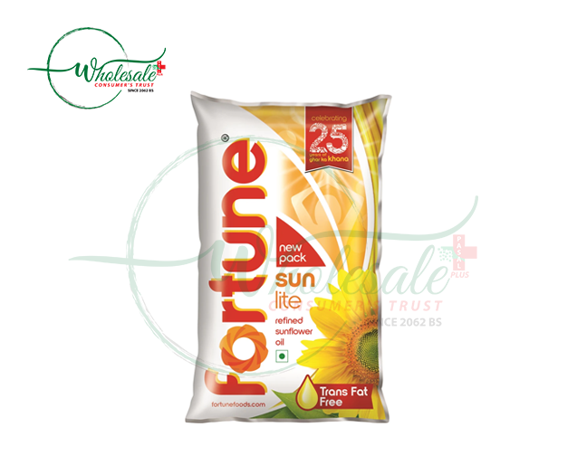 FORTUNE SUNFLOWER OIL 1LTR (POUCH)