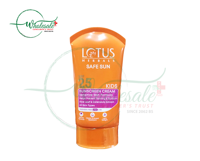 LOTUS SAFE SUN KIDS SUNCREEN CREAM SPF25 50GM