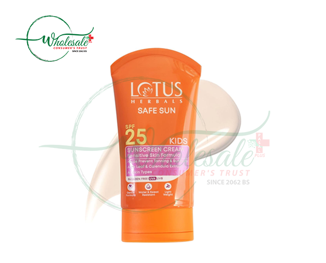 LOTUS SAFE SUN KIDS SUNSCREEN CREAM SPF25 100GM