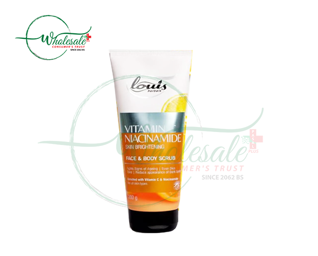 LOUIS VITAMIN C NIACINAMIDE FACE & BODY SCRUB 200G
