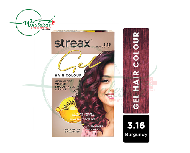 STREAX GEL HAIR COLOUR 3.16 BURGUNDY 150GM